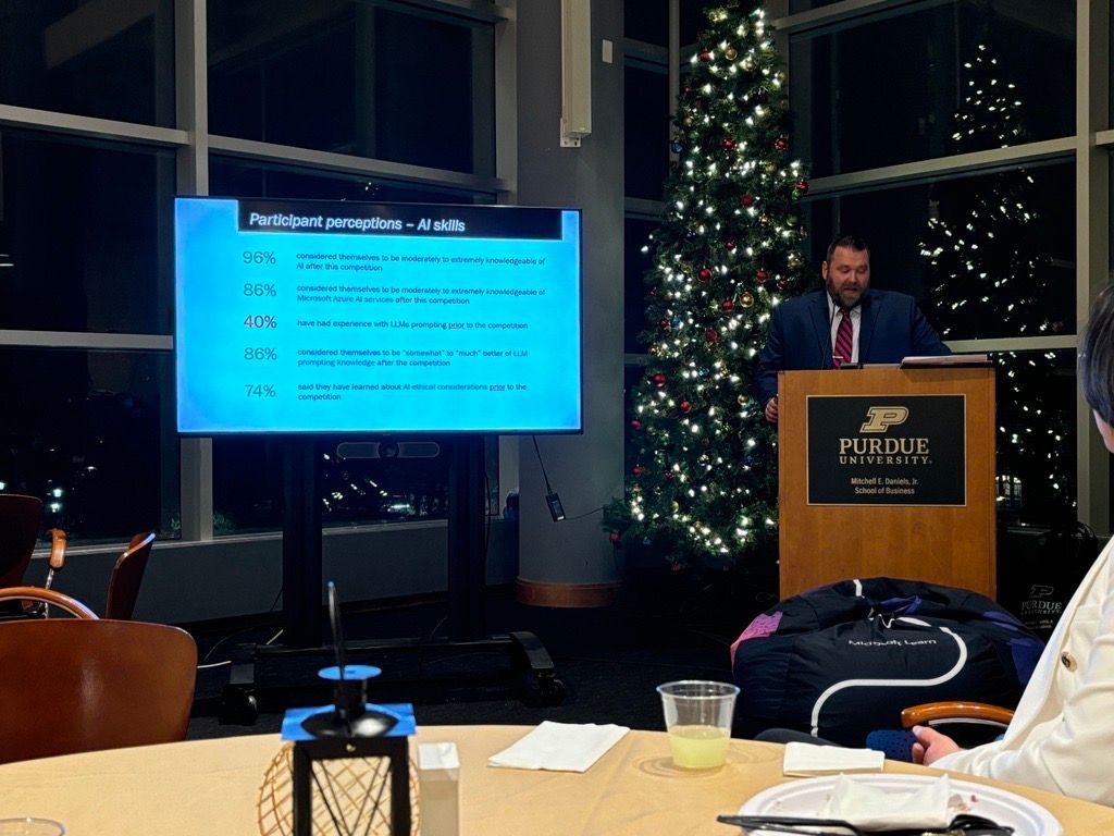 👏 Congratulations to all the incredible competitors and winners of this weekend’s Data 4 Good Case Competition!  Highlight Stat: 96% of participating students reported feeling more knowledgeable about AI after the competition! This is the power of hands-on learning in action.