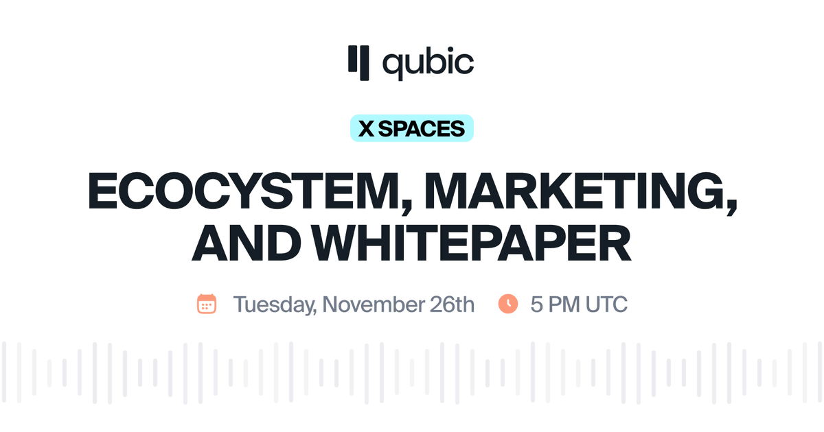 _Qubic_'s tweet photo. Whitepaper Tomorrow. X Space Tomorrow.

Tomorrow not only do we have the whitepaper dropping but we will also be holding a X Space to discuss ecosystem, marketing, and the whitepaper.

Joining members of the QCS will be marketing team members such as @xcaliber, and Qubic and Chill hosts @NextLevelNato and @THE_chosen_CHAD.

Join us at 5pm UTC to hear the latest from Qubic.

Don't forget to set a reminder, and ask your questions below 👇