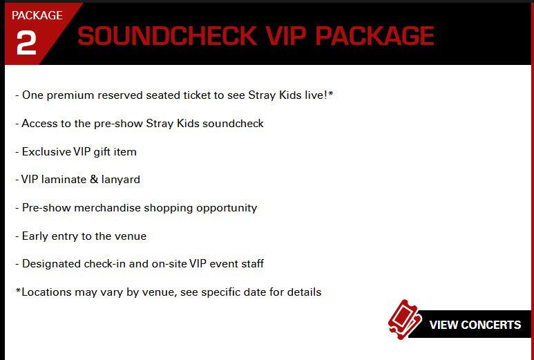 StrayKids_Spain's tweet photo. 🎤 [INFO - dominATE MADRID] 🇪🇸

Paquetes 1 y 2 de las entradas VIP según la página de VIPNATION 🎟️ 

🔗https://t.co/p8hECuaqUZ

Traducción en los tweets adjuntados ⬇️

#StrayKids #스트레이크즈 #StrayKidsInSpain #dominATEmadrid https://t.co/uKi9hCCR7Z