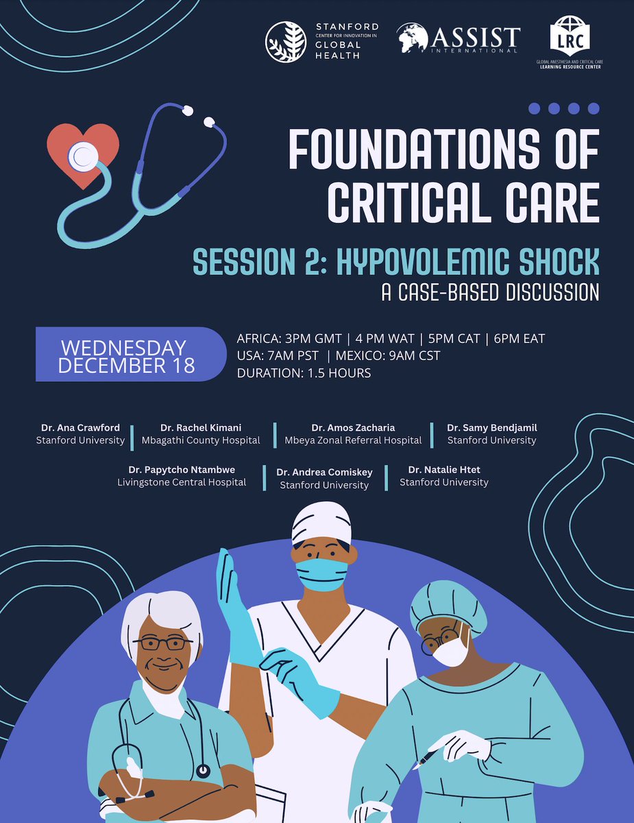 assistintl's tweet image. Thrilled to have 1700+ healthcare workers from 119 countries around the world tune in for the 1st session of our new tele-mentoring program, "Foundations of Critical Care"! If you missed it, slides and recording of the session are available 👉buff.ly/498mIya. See details…
