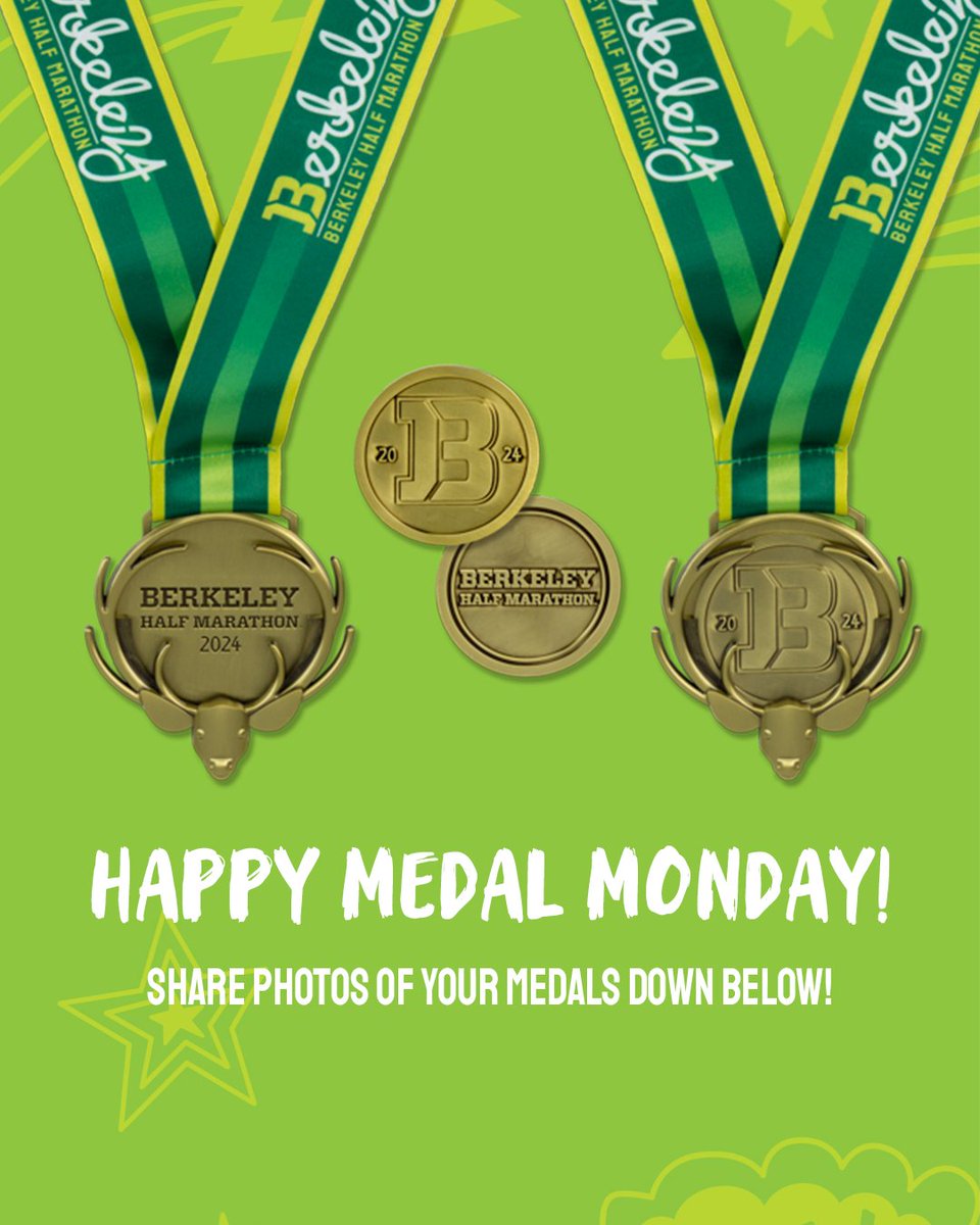 Happy #MedalMonday! 🏅🏅🏅

#bhm2024 #berkeleyhalf2024 #berkeley