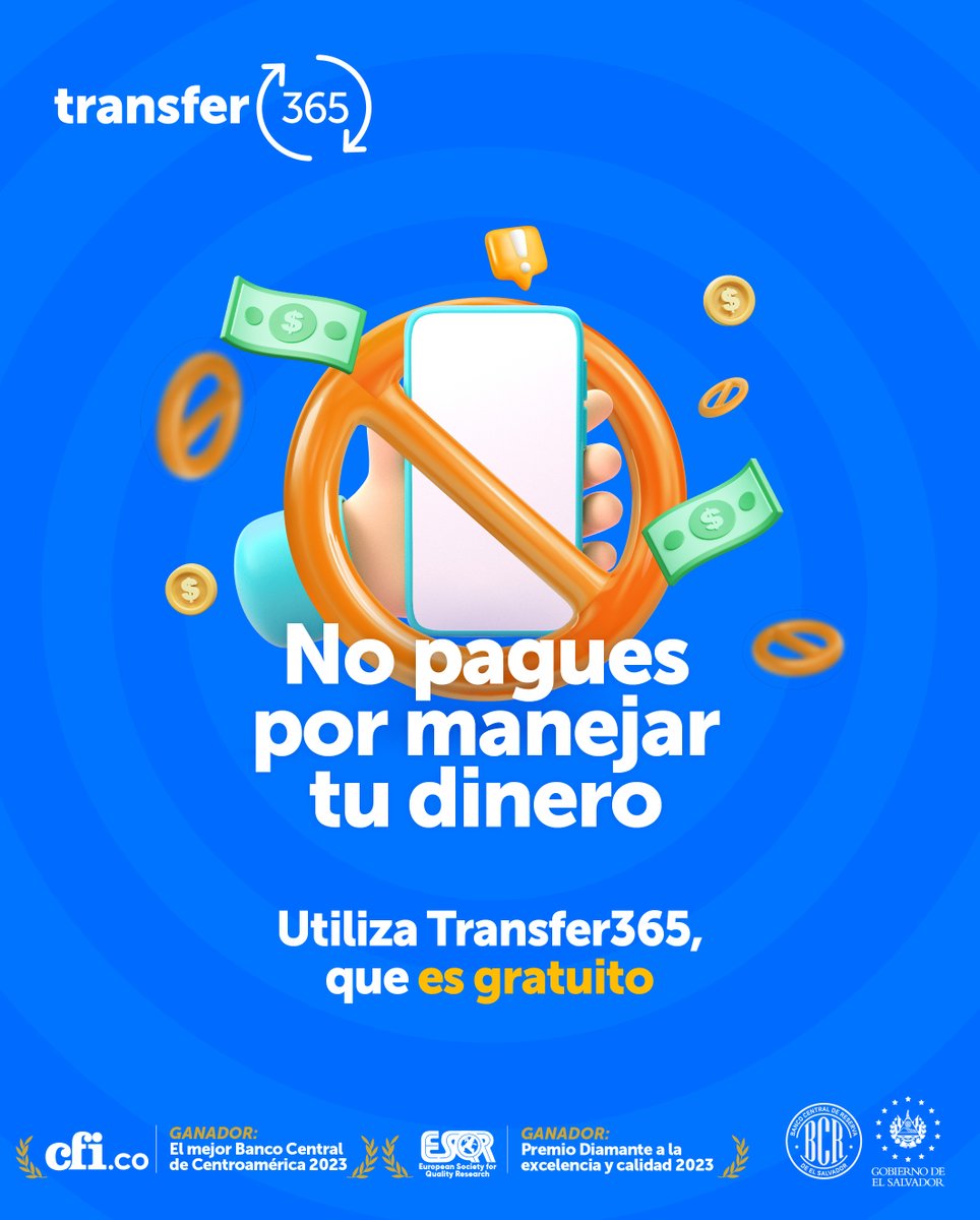 Con nuestro servicio Transfer365 puedes transferir tu dinero de banco a banco sin pagar comisiones 🙌. Encuéntralo dentro de la app o banca en línea de tu institución financiera y disfruta de sus beneficios: gratis, 24/7 y sin límite en el monto de tus pagos y transferencias ✅.