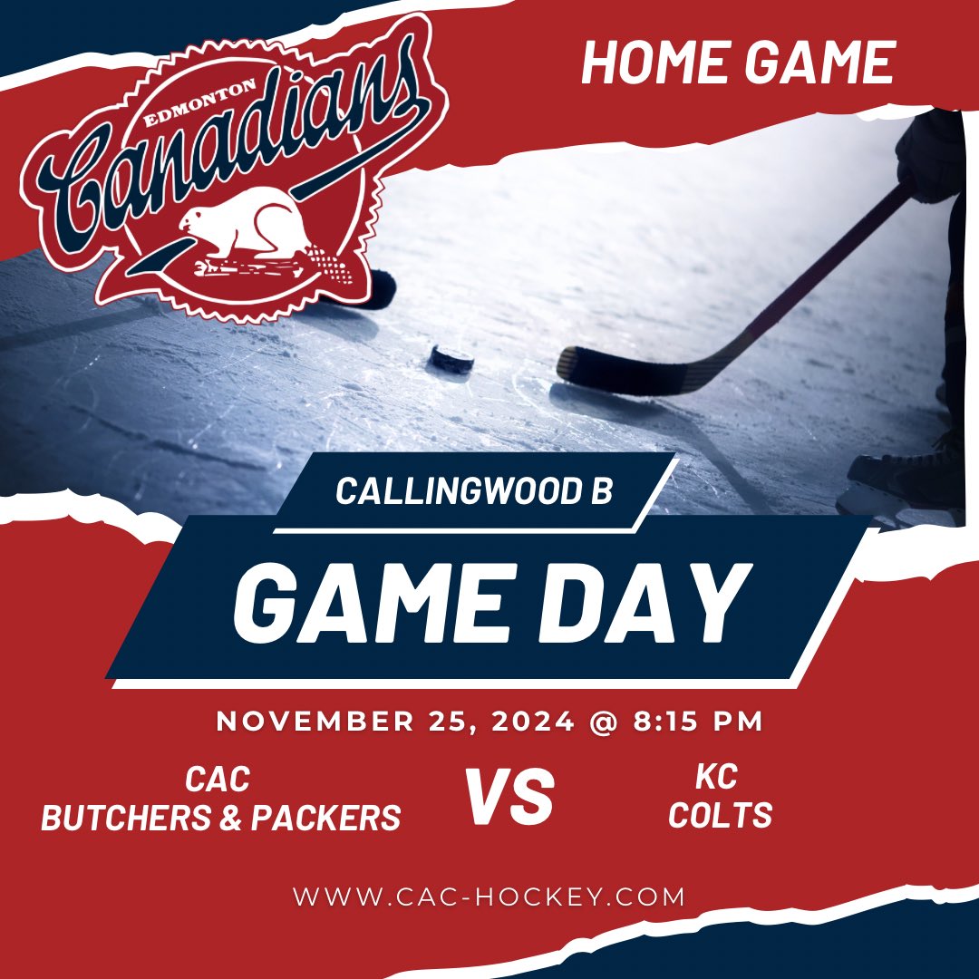 🚨 GAME DAY! 🚨
We're back at it tonight as we face off against <a href="/kc/">Kristin Greenwell</a>.coltsaa!
Come cheer us on!

📍 Callingwood Arena B
⏰ 8:15 p.m.

#cacproud #aehl #gameday