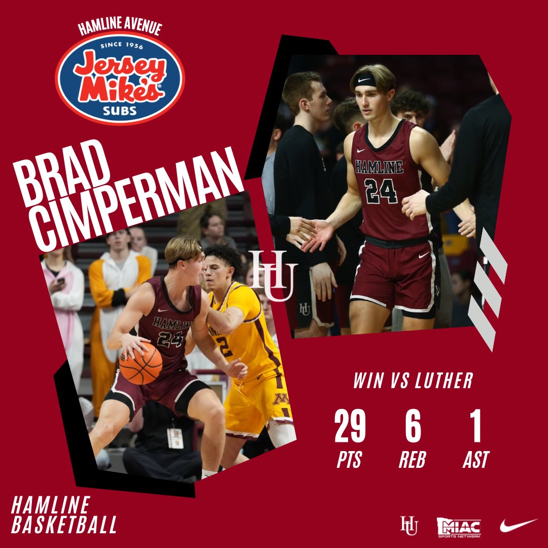 Hamline Men’s Basketball tweet media