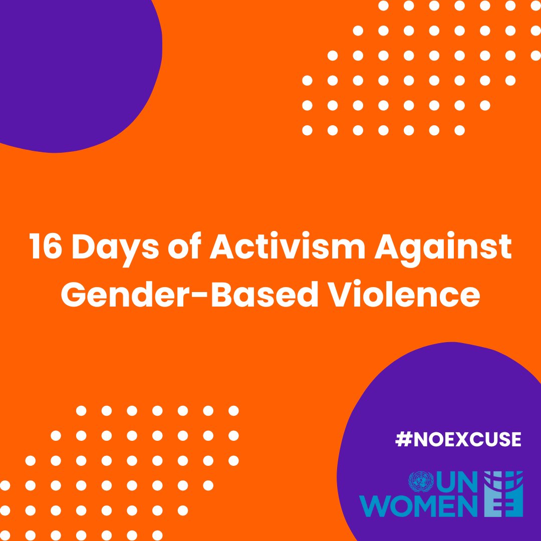 Today marks the start of #16DaysOfActivism Against Gender-Based Violence.
Our call to action over the next #16Days is for you to join the movement for women's safety, dignity, and equality. Please share our profile with 16 friends - we need you!
#NoExcuse
