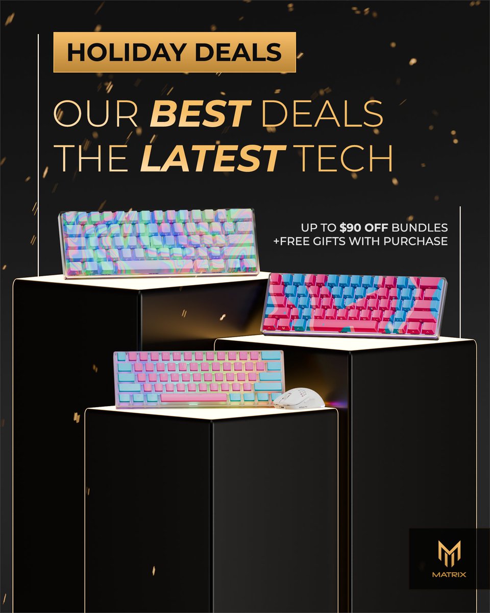 Thanksgiving Week means Early Black Friday Deals 👀

We've got sales on everything from holiday bundles to mousepads, keycaps, and more! 

Shop Today:
bit.ly/matrixholidays