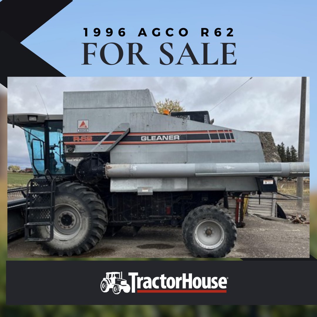 TractorHouse's tweet image. 💥1996 AGCO R62 For SALE💥

💰$35,000 
✅2,769 Hours
✅3’ Auger Extension
✅Field Ready 

View the combine here➡️ow.ly/wCuS50UeWEY

#TractorHouse #FarmEquipment #Combines