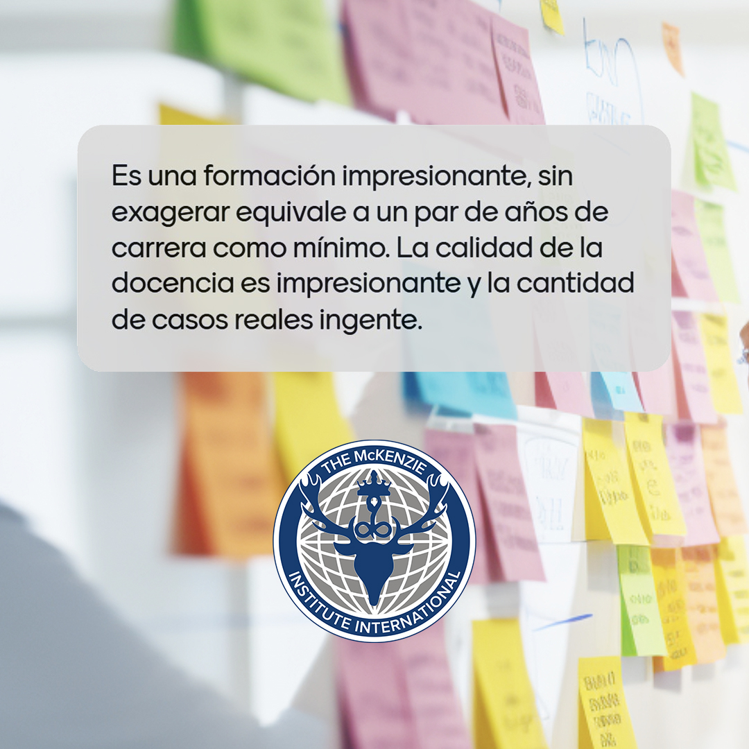 Aquí os mostramos testimonios reales de los alumnos del reciente curso Nivel Avanzado Columna Lumbar y Extremidades Inferiores. Parte C