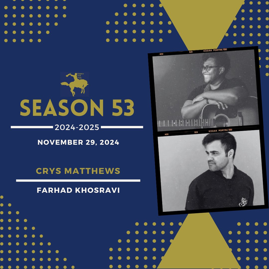 🎶✨ Get ready for an unforgettable night of music and inspiration! 
Join us for Crys Matthews on the stage, with Special Guest: Farhad Khosravi
Prepare to be mesmerized by the ethereal sounds of Farhad Khosravi. 
Grab your tickets now:
calgaryfolkclub.com