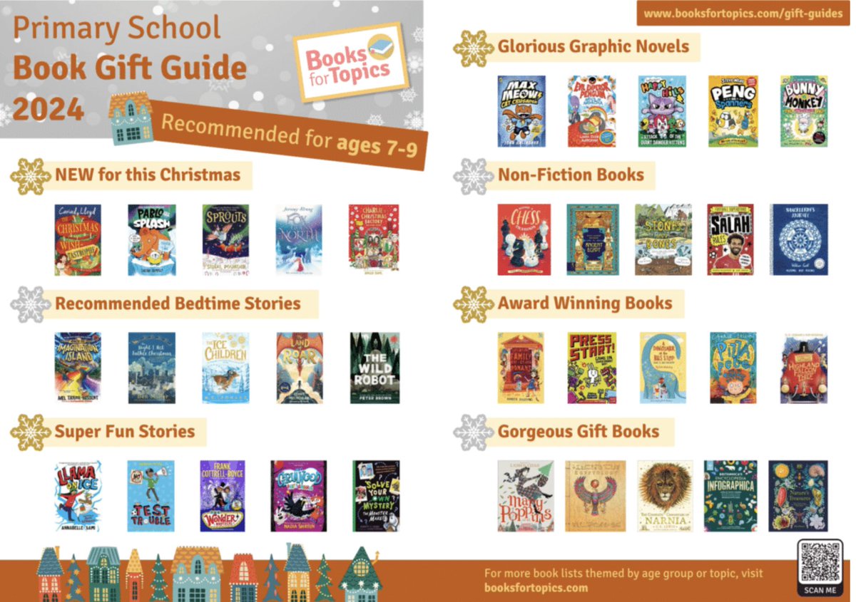 🎁 Ages 7-9 book gift guide: booksfortopics.com/booklists/prim…

From timeless bedtime stories and curious information books to festive favourites and glorious gift books, we’ve selected our top recommendations of book gifts for children aged 7-9.