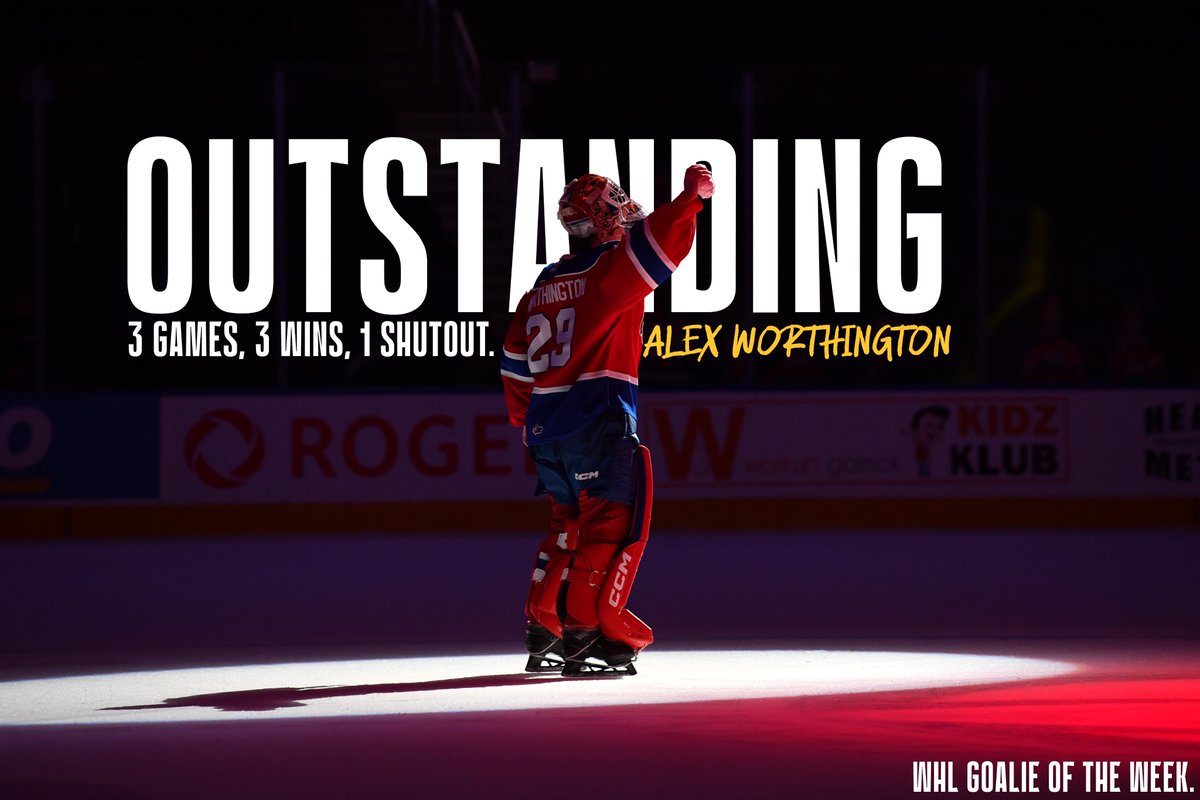 EdmOilKings's tweet photo. You can add WHL Goaltender of the week to Worthy's resume! 🤩 https://t.co/cYCc7jO2MJ