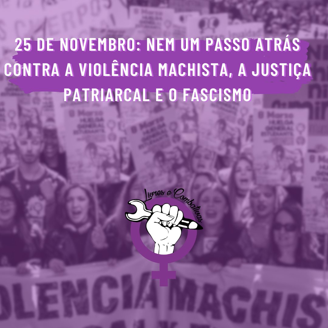 livcombat's tweet photo. Mais um 25 de novembro, Dia Internacional para a Eliminação da Violência Contra as Mulheres, em que milhões de mulheres de todo o mundo voltarão às ruas e praças de nossas cidades em defesa de nossos direitos ao grito de "Nem uma a menos!" https://t.co/O63Sd0wMlN