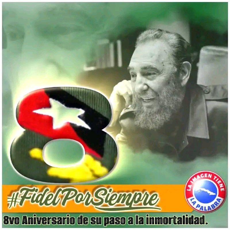 8vo Aniversario de la desaparición física del Comandante en Jefe, Fidel por siempre.
#LatirAvileño
#Cubalub
#Cuba