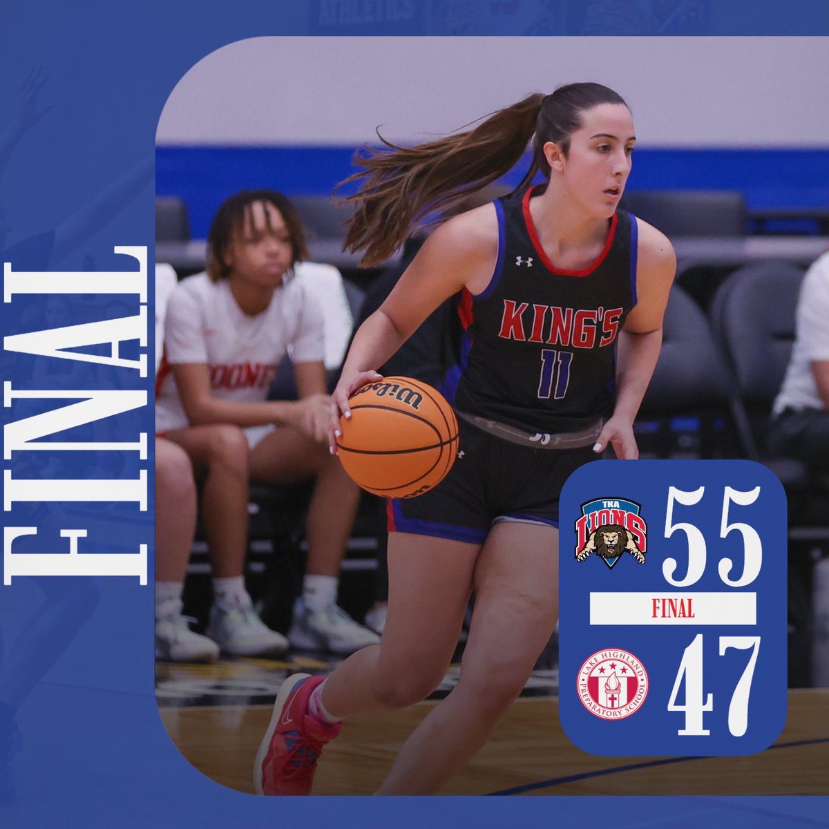 The King’s Academy Athletic Dept. (@tkalions) on Twitter photo Huge win for the Lions over defending state champion Lake Highland Prep! Jade Jones leads the Lions with 19 points. #tkahoops 🏀
<a href="/TKAWPB/">The King's Academy</a> <a href="/tkalionsgirlsbb/">TKALionsgirlsbball</a> <a href="/pbphighschools/">Post on High Schools</a> <a href="/ESPNTop63/">ESPN Top 63</a> <a href="/ESPNWestPalm/">ESPN WEST PALM (106.3 FM)</a> <a href="/SUTSReport/">SUTS Report</a> <a href="/EraPrep/">New Era Prep</a> Huge win for the Lions over defending state champion Lake Highland Prep! Jade Jones leads the Lions with 19 points. #tkahoops 🏀
<a href="/TKAWPB/">The King's Academy</a> <a href="/tkalionsgirlsbb/">TKALionsgirlsbball</a> <a href="/pbphighschools/">Post on High Schools</a> <a href="/ESPNTop63/">ESPN Top 63</a> <a href="/ESPNWestPalm/">ESPN WEST PALM (106.3 FM)</a> <a href="/SUTSReport/">SUTS Report</a> <a href="/EraPrep/">New Era Prep</a>