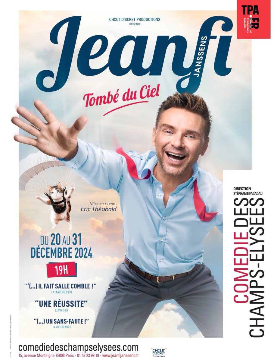 Découvrez la bande-annonce de JEANFI JANSSENS "Tombé du ciel" - À la Comédie des Champs Elysées à Paris dès le 20 décembre 2024 alapoursuitedu7emeart.eklablog.com/decouvrez-la-b…
