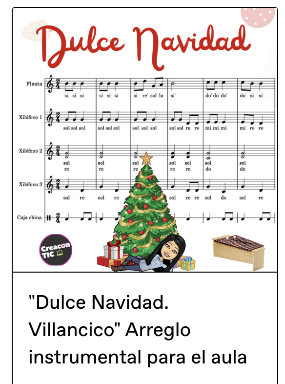 "Dulce Navidad" Arreglo instrumental para el aula mariajesusmusica.gumroad.com/l/qdeiog?layou…