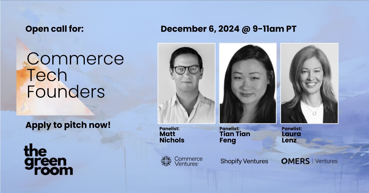 LauraLenz's tweet image. If you&apos;re a #founder in #fintech or #commercetech and are thinking of fundraising - apply to come on The Green Room this week. I&apos;ll be advising founders on how to craft the perfect pitch. pitchtgr.com