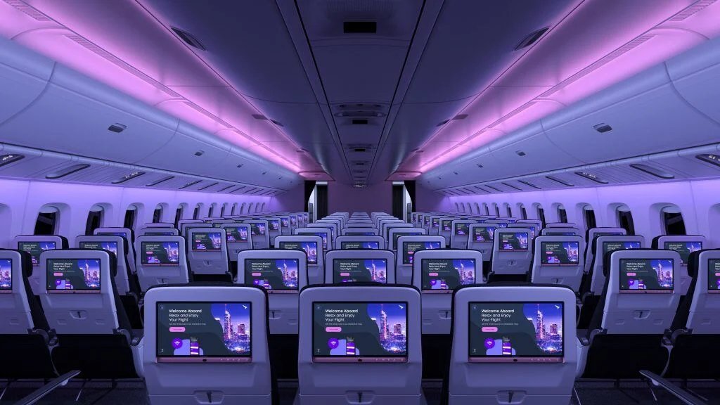 PanasonicAero's tweet image. Did you know that Astrova’s accent lighting can bring aircraft cabins to life? 🌟 Our award-winning solution elevates in-flight experiences with tailored ambience for every journey. 

Learn more here: bit.ly/3OkHfWI

#Astrova #InnovationInTravel #InFlightEntertainment