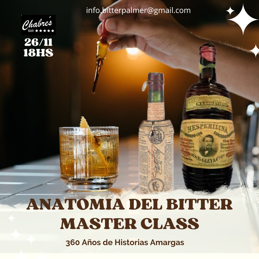 Reserva tu lugar!
.
De Siegert a Bagley... De Angostura a Hesperidina... De Nueva Orleans a Bs. As.... Y de la Ciudad de Angostura al Mundo...
.
360 años de Historias Amargas nos reúnen!
.
Queres participar? Dejanos tu comentario, quedan pocos cupos!
.
#SinBittersLaVidaEsAmarga