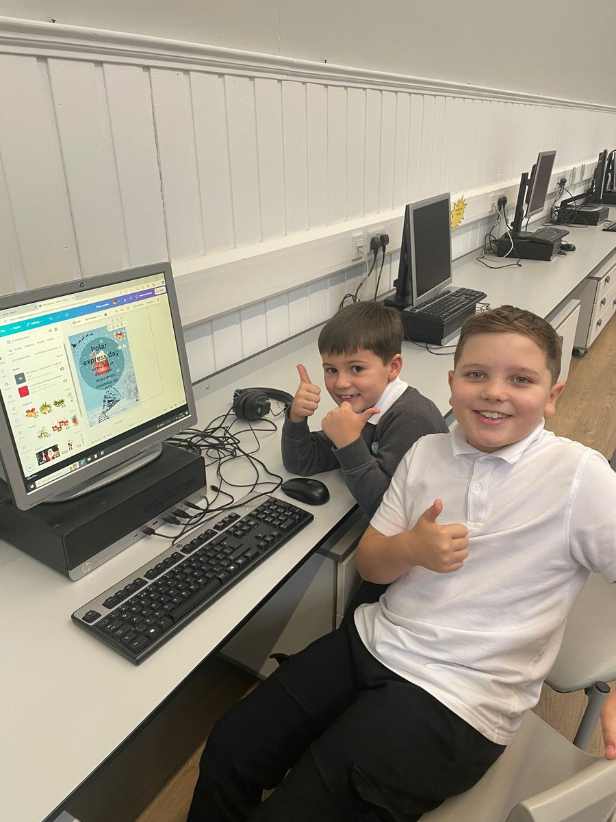 Annbank_PS's tweet photo. Our pupil Mighty Minds Committee are planning a real treat for Christmas! Today Archie shared the joy of Canva with Innes and collaborated to make their posters #realjoy #teamwork 🤶🎄 https://t.co/CsoezxkcSH