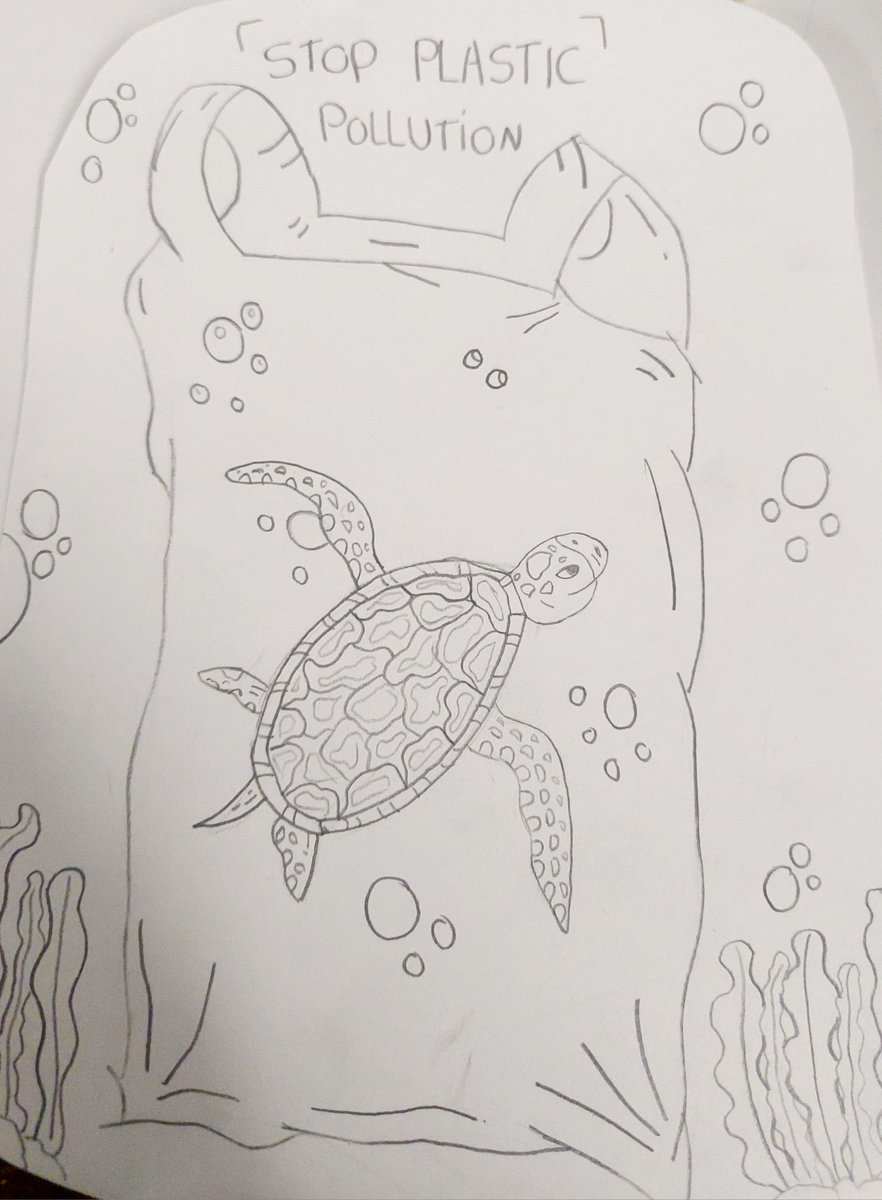 Today our S1s focused on #GlobalGoal 14 Life Below Water and created a piece of #artivism to highlight the impact of plastic pollution on our oceans #makeastand #pbl #globalcitizens #learningforsustainability