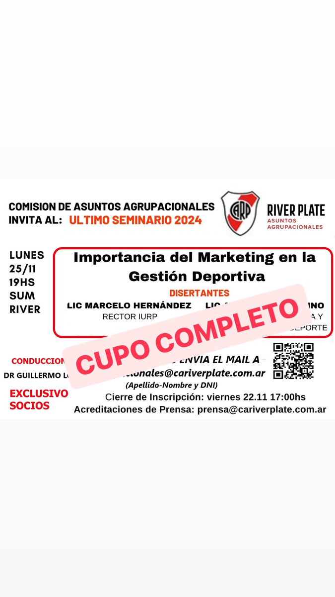 Asuntos Agrupacionales CARP tweet media