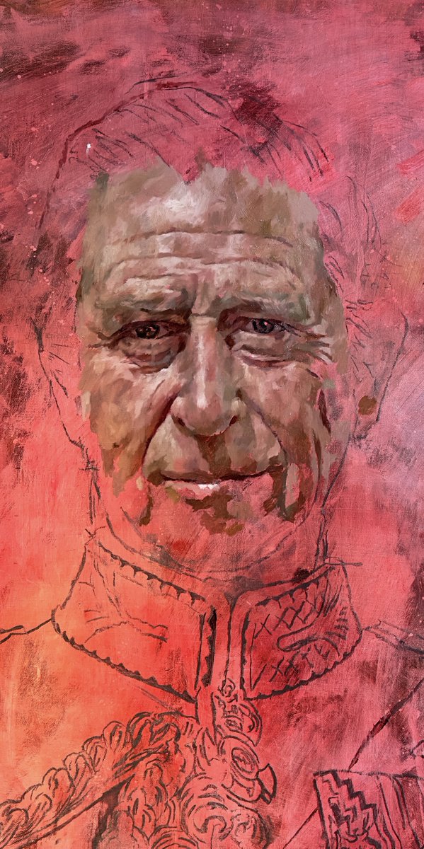 RealJonathanYeo's tweet photo. Always love coming across snaps taken midway through a painting https://t.co/Lsxbp98Clu