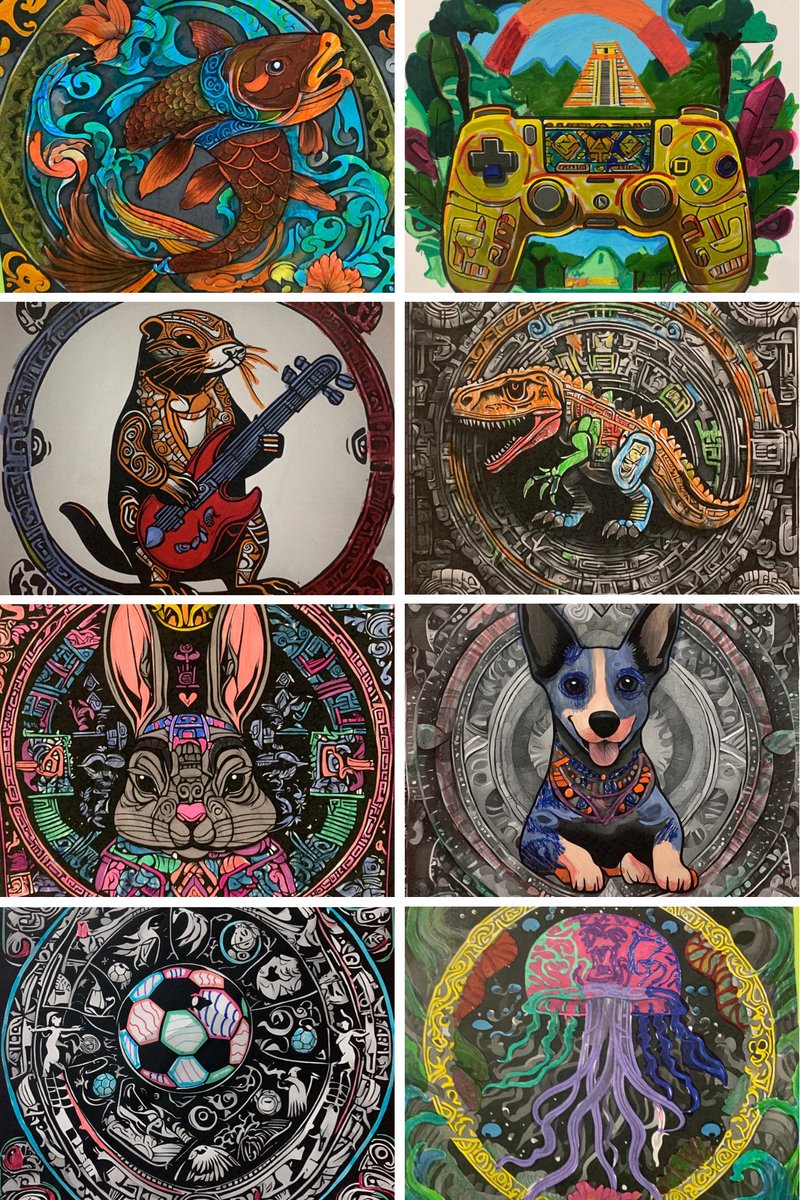 Last week we wrapped up our study of the Maya Civilization. Students used Canva’s Magic Media app to create their own personal Mayan Glyphs!