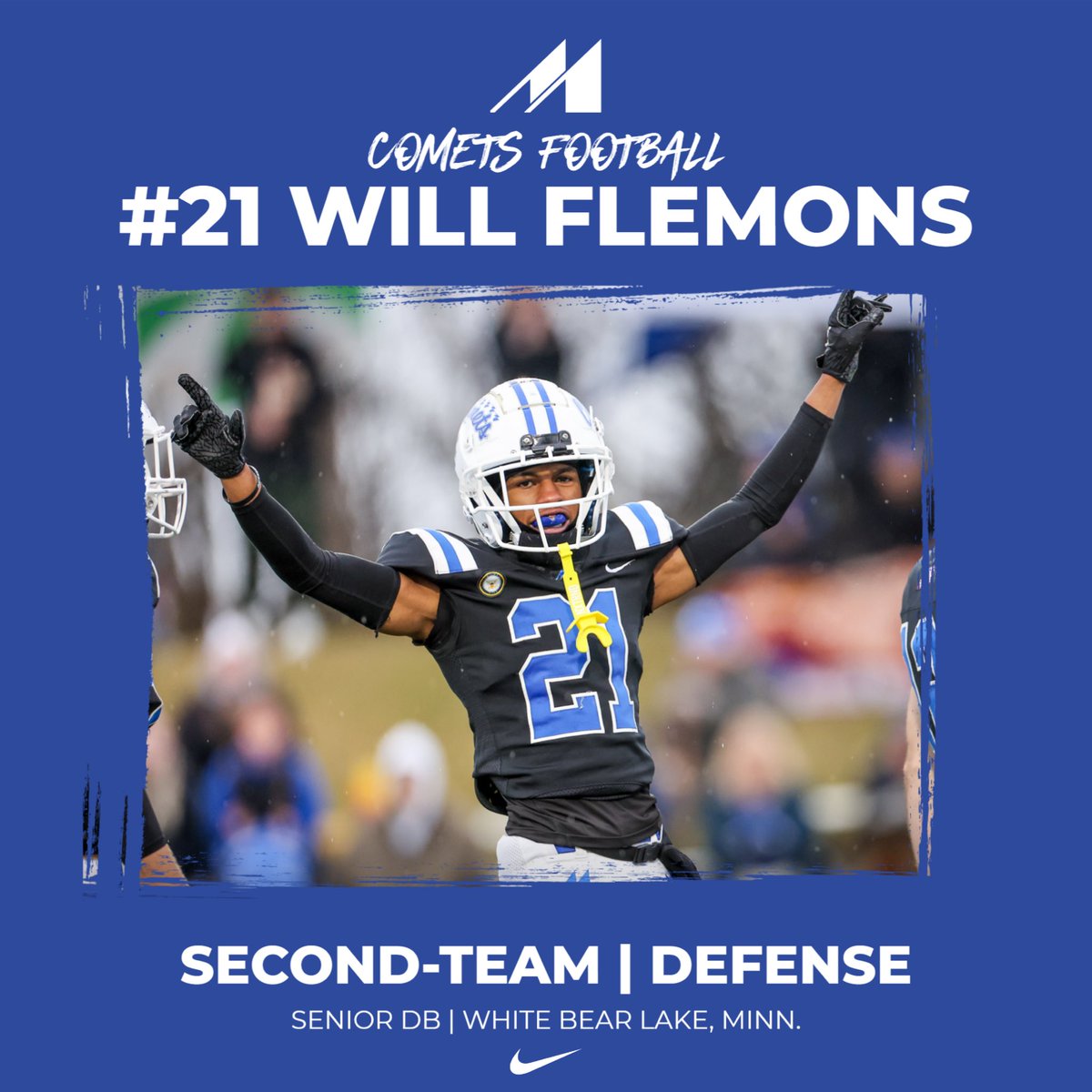 🏈| Congratulations Will Flemons for being named Second-Team All-Conference for defense!