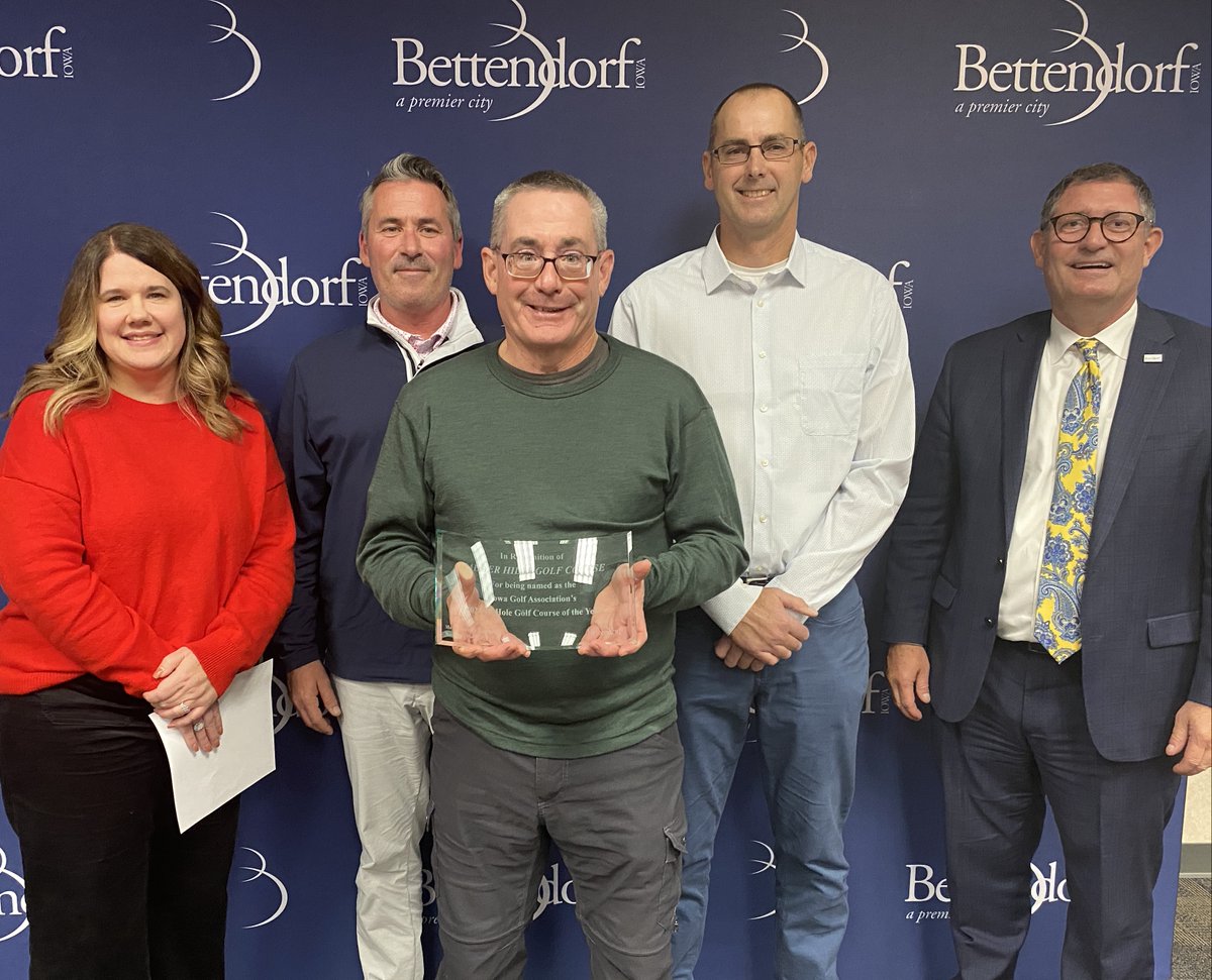 WE'VE GOT BIG NEWS! The <a href="/IowaGolfAssn/">Iowa Golf Assn</a> has chosen Palmer Hills as its 2024 18-Hole Golf Course of the Year! In addition, Butch Haverland has been named the 2024 <a href="/iowapga/">Iowa PGA Section</a>'s Teacher of the Year! For more information on these special recognitions, visit bettendorf.org/CityNews