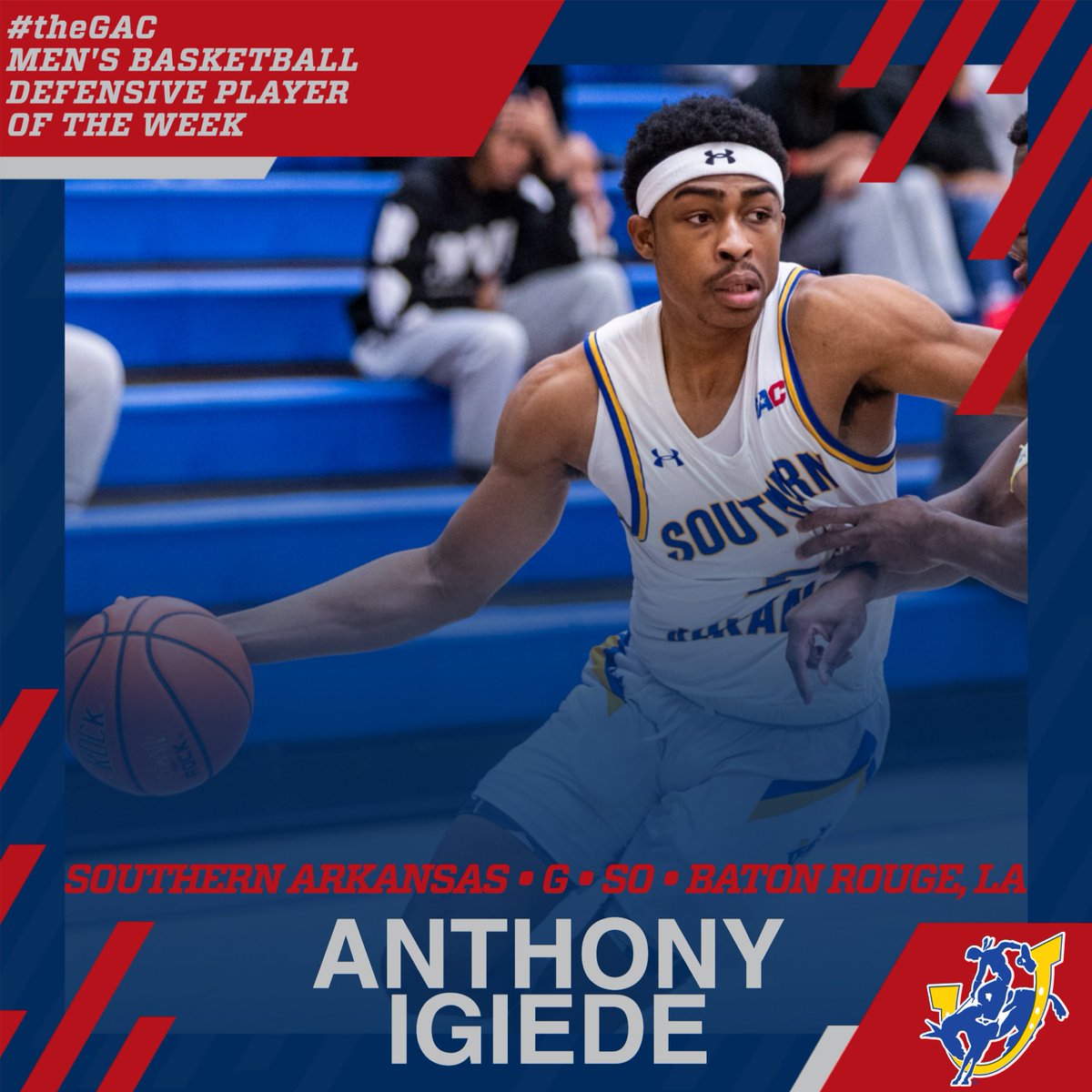 #theGAC MEN'S 🏀 WEEK THREE PLAYERS OF THE WEEK: Offensive - Hobert Grayson, F <a href="/OBUMBB/">Ouachita Men's Basketball</a> 
Defensive - Anthony Igiede, G <a href="/MuleriderHoops/">SAU Basketball</a>