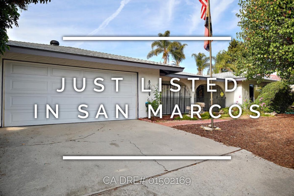 LCHomesSD's tweet photo. #JUSTLISTED #FORSALE

1144 S. Rancho Santa Fe Rd, 
#SanMarcos, CA

Updated #singlelevelhome near #LakeSanMarcos! 
3bed/2bath/1491 sf.

Call Lynn Smith @ 760-519-4533 to visit! 
La Costa Sales &amp; Rentals
Lic. #01502169

More info: https://t.co/uGLzIH0u8I
#newlisting #sanmarcosca https://t.co/SImjIe0DN0
