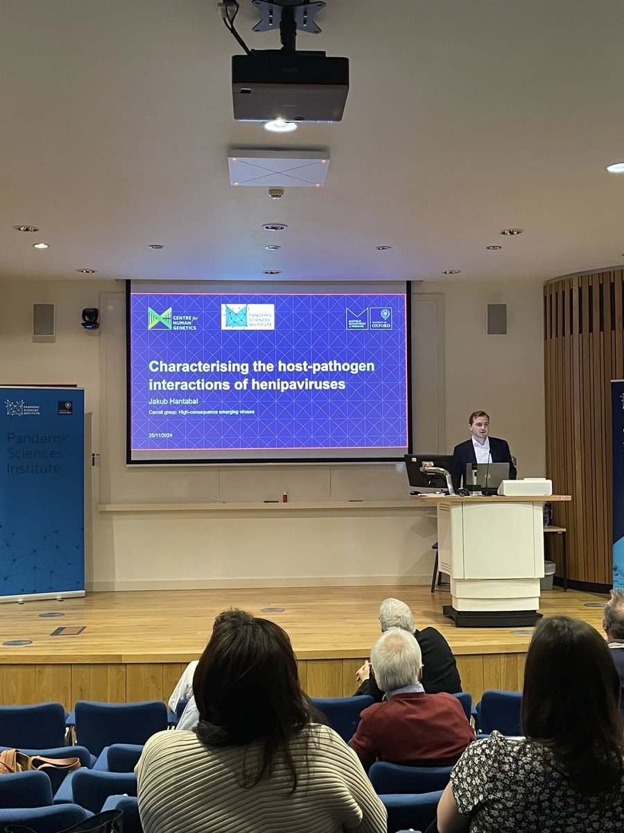 Jakub Hantabal (@jakubhantabal) on Twitter photo Today I had the pleasure of presenting my DPhil project on host-pathogen interactions of henipaviruses at the <a href="/PSIOxford/">Pandemic Sciences Institute</a> Nipah Virus Research Day.
Thanks to everyone at <a href="/Carroll_Lab_Ox/">Carroll Lab</a> and all of our collaborators for their support!
#nipah #immunology #henipavirus Today I had the pleasure of presenting my DPhil project on host-pathogen interactions of henipaviruses at the <a href="/PSIOxford/">Pandemic Sciences Institute</a> Nipah Virus Research Day.
Thanks to everyone at <a href="/Carroll_Lab_Ox/">Carroll Lab</a> and all of our collaborators for their support!
#nipah #immunology #henipavirus