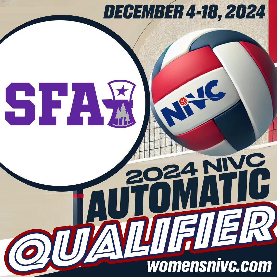 Out of  <a href="/SouthlandSports/">Southland Conference</a>, the 2024 #NIVC AQ is....

🏐🏆👏 <a href="/SFA_Volleyball/">Ladyjacks Volleyball</a>!