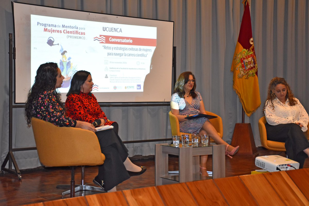 #PROMEMCI | La <a href="/udecuenca/">UCuenca</a> fue escenario de un conversatorio profundamente inspirador para mujeres, que buscan generar un progreso en sus carreras científicas, el evento generó en la comunidad académica reflexiones importantes
👉bit.ly/3Zmmxfl
<a href="/espol/">ESPOL</a> <a href="/ESPEU/">ESPE</a> <a href="/CientificasEC/">👩🏽‍🎓CientíficasEcuador🇪🇨</a>