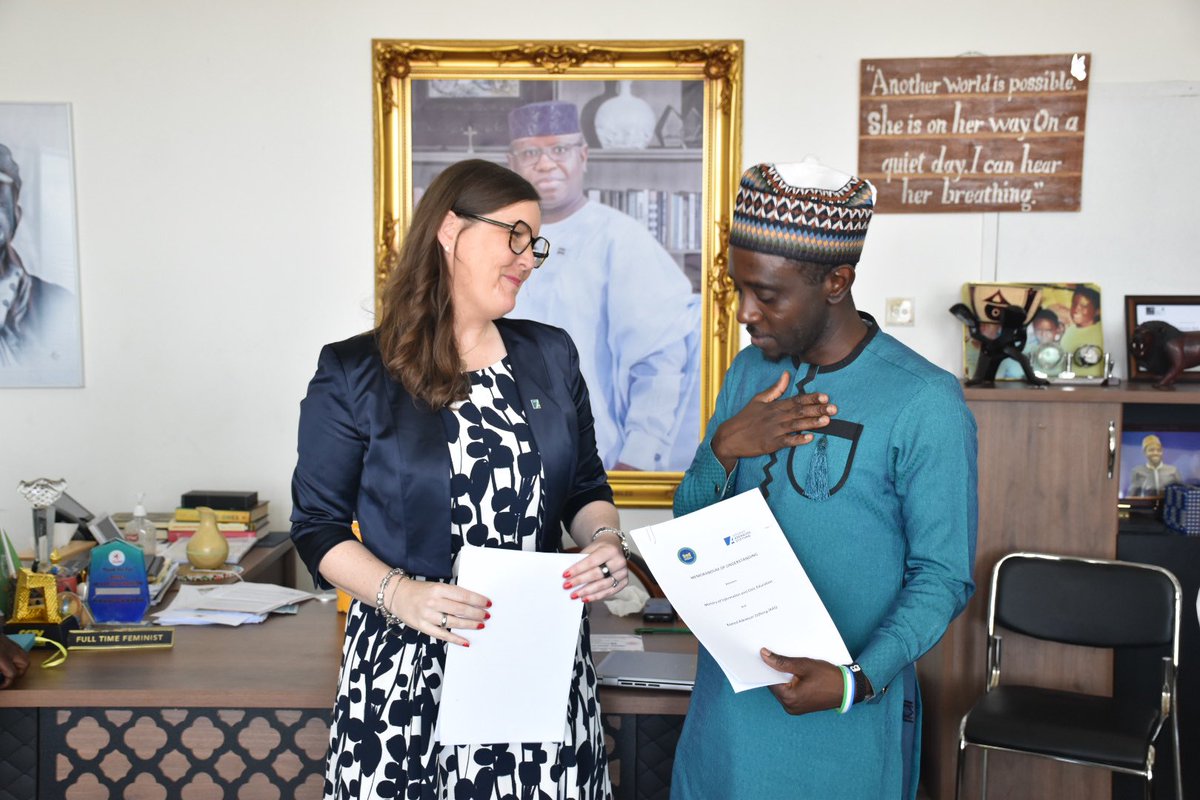 KAS_DialoguePol's tweet photo. We are delighted to announce that the @MoiceComm represented by Hon. Minister @Cee_Bah, and @KAS_DialoguePol represented by Dr. Stefanie Brinkel have signed a Memorandum of Understanding pertaining to the collaboration on civic education.

#kas4democracy #kasdialoguepol https://t.co/pV9MqMyHNL