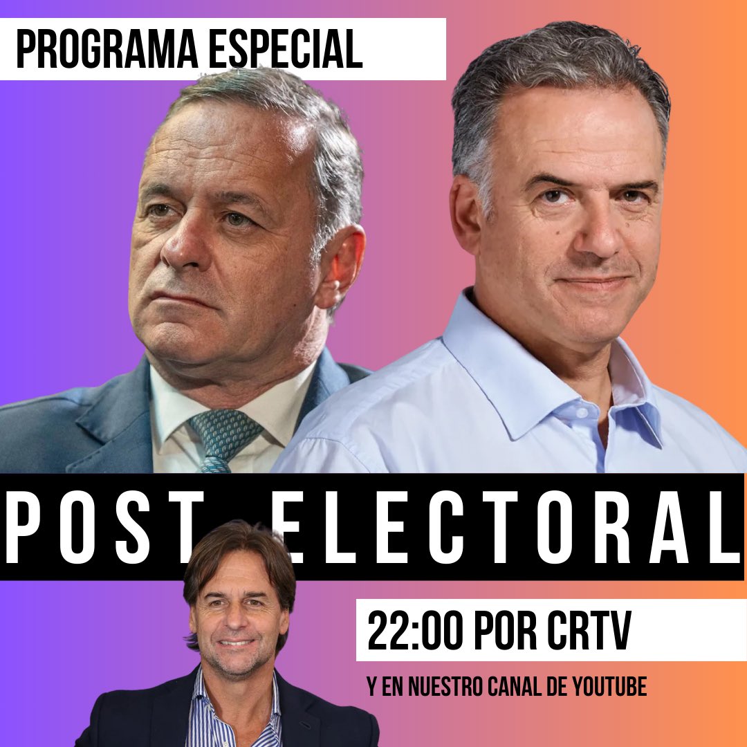 LaPostaConBGC's tweet photo. Hoy, tremendo programa por @CRTVuy. https://t.co/S4vcj56GBm