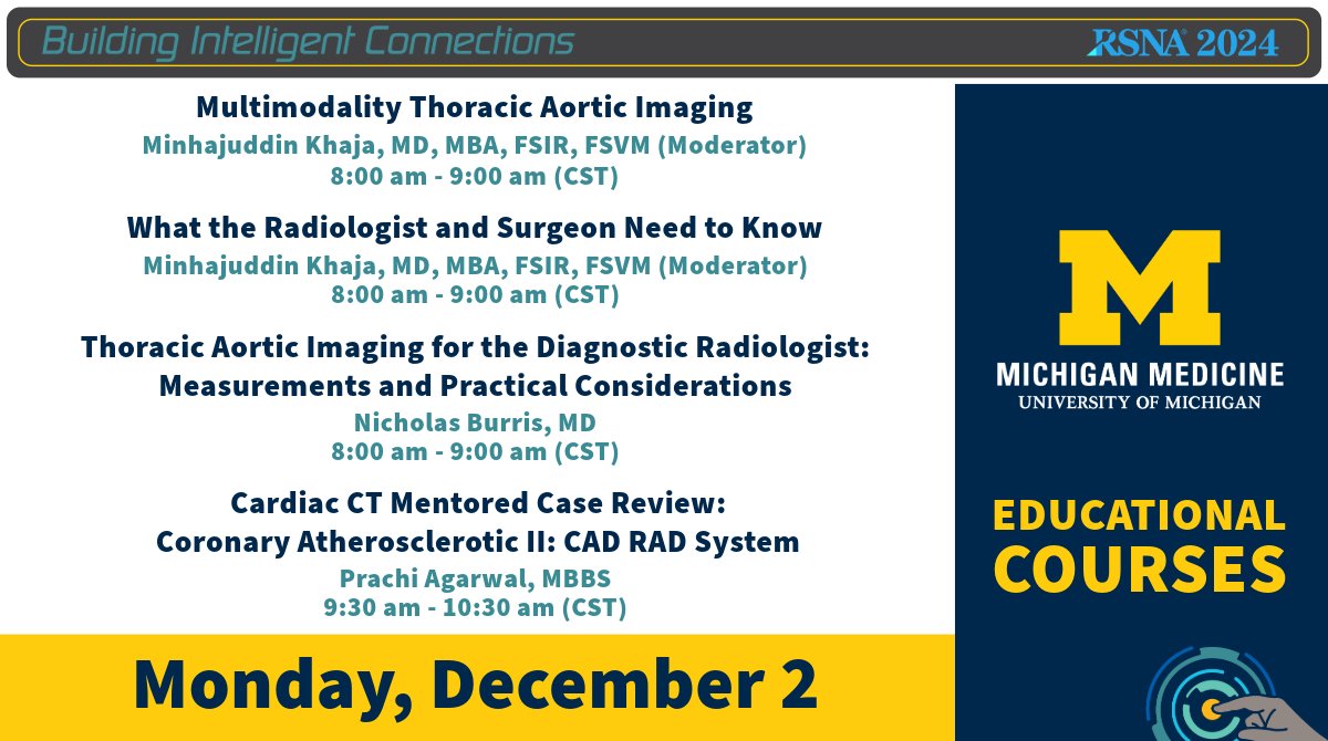 Michigan Radiology (@umichradiology) on Twitter photo Day 2 #RSNA24 Educational Courses:
<a href="/VIRkhaja/">Minhaj S Khaja, MD, MBA</a>
@nickburrisMD
<a href="/prachipagarwal/">Prachi Agarwal</a>
<a href="/RSNA/">RSNA</a>
#RSNA24
<a href="/umichmedicine/">Michigan Medicine</a> Day 2 #RSNA24 Educational Courses:
<a href="/VIRkhaja/">Minhaj S Khaja, MD, MBA</a>
@nickburrisMD
<a href="/prachipagarwal/">Prachi Agarwal</a>
<a href="/RSNA/">RSNA</a>
#RSNA24
<a href="/umichmedicine/">Michigan Medicine</a>
