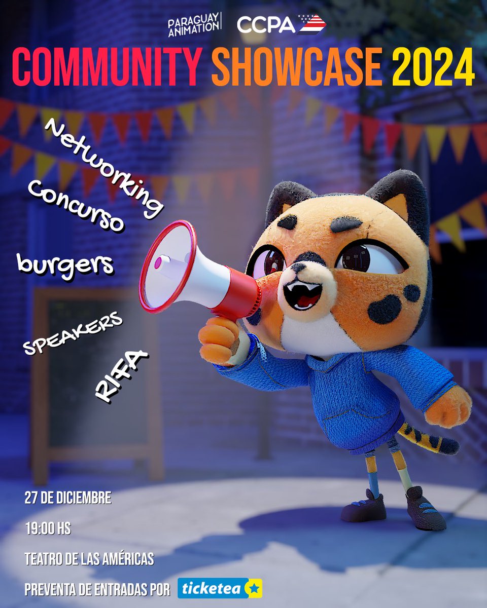 pyanimation's tweet photo. 🌟 ¡Llega el Community Showcase de Paraguay Animation! 🎉 Un espacio para compartir, inspirarnos y dar visibilidad al talento de nuestra comunidad. ¿Listo para conectar y mostrar tu pasión por la animación? 📅 https://t.co/7izNwcHjHs