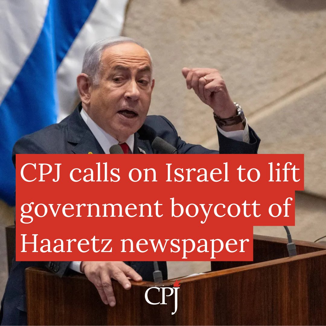 Committee to Protect Journalists (@pressfreedom) on Twitter photo CPJ calls on #Israel to end its sanctions against Israel’s <a href="/haaretzcom/">Haaretz.com</a> newspaper — the latest in the government’s efforts to stifle independent reporting of its war in Gaza.
Read more⤵️
cpj.org/2024/11/cpj-ca…
📷: AP/Ohad Zwigenberg CPJ calls on #Israel to end its sanctions against Israel’s <a href="/haaretzcom/">Haaretz.com</a> newspaper — the latest in the government’s efforts to stifle independent reporting of its war in Gaza.
Read more⤵️
cpj.org/2024/11/cpj-ca…
📷: AP/Ohad Zwigenberg