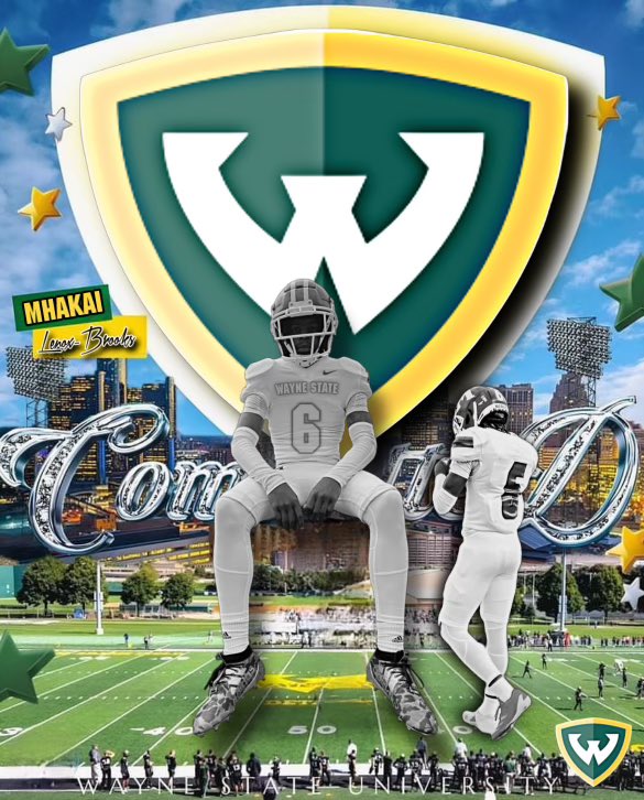 100% COMMITTED💛💚
#GoWarriors
#AGTG <a href="/Coach_Rob_WSU/">Antwon Robinson</a> <a href="/waynestate/">Wayne State University</a>