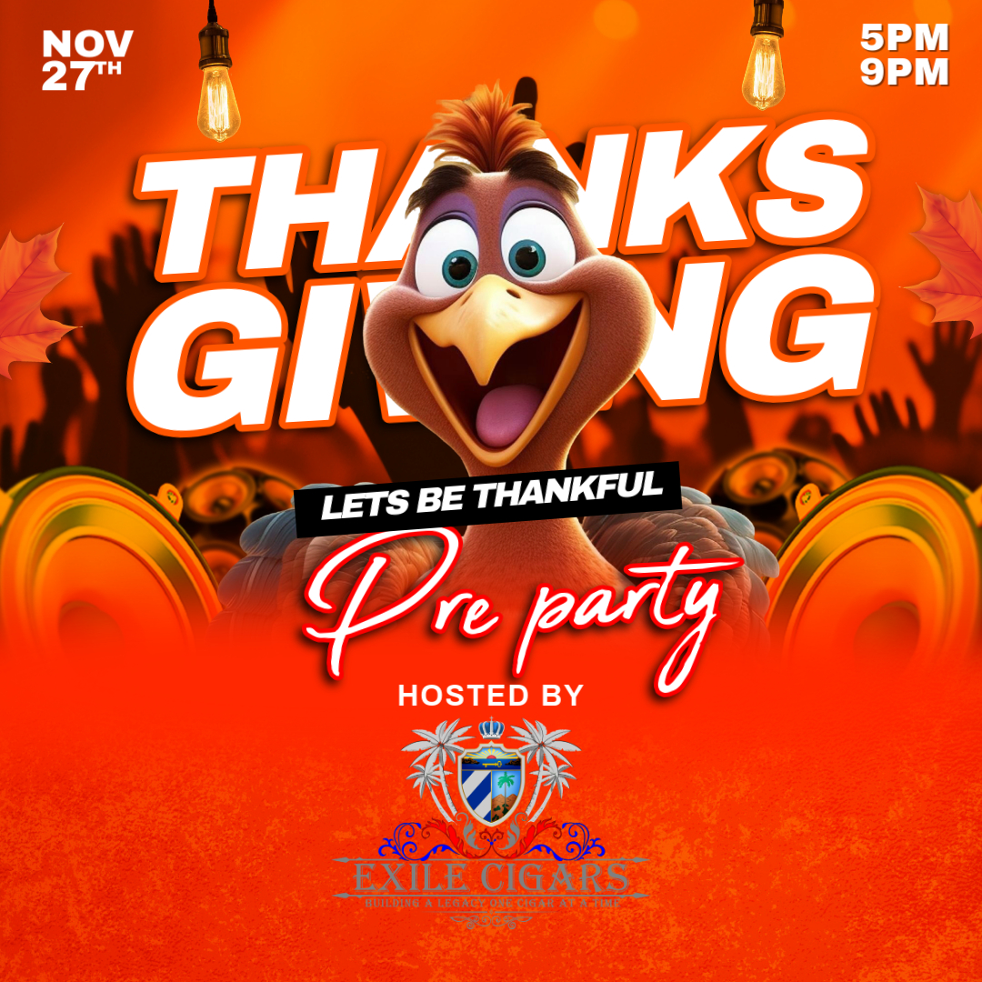 MSCigars's tweet photo. Join us Wed. For our Pre-Thanksgiving Celebration brought to you by @exilecigars &amp; our very own Alex Martinez! We’ll have food, raffles &amp; games from 5pm-9pm! We are closed Thanksgiving then we have our Black Friday sale starting at 10am! https://t.co/I2e5E0rKSJ