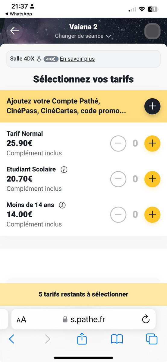 Sérieusement <a href="/PatheFilms/">Pathé Films</a>, 25,90€ pour voir Vaiana 2 en 4DX ?