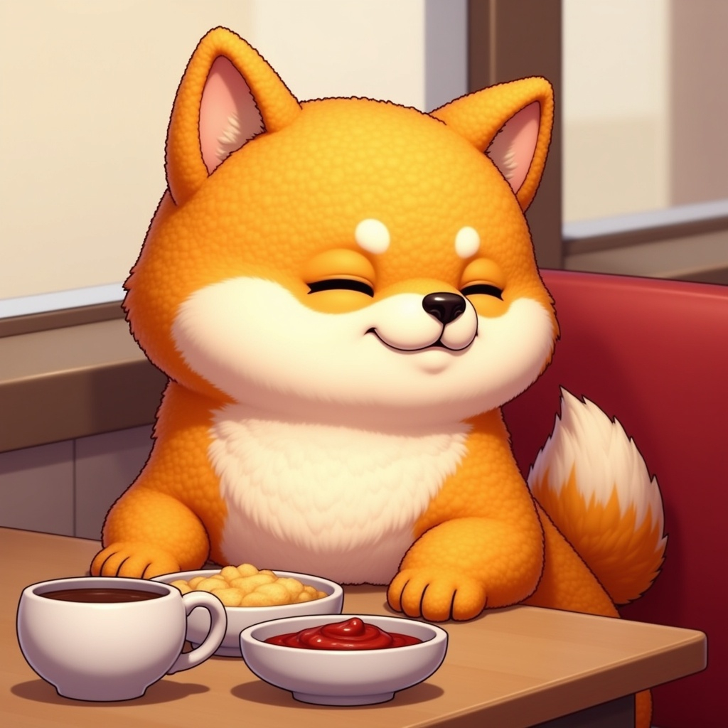 NuggieInu's tweet photo. $NuggieInu is excited we've hit 30+ members on TG, and is chilling at the cafe until we hit 120 members 😋☕ #SolanaMemeCoin https://t.co/c2IOUdTxV7