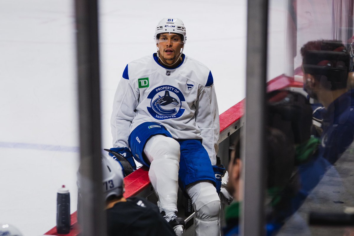 Canucks's tweet photo. Putting in the time. ⏱️ https://t.co/GomDPiz3rP