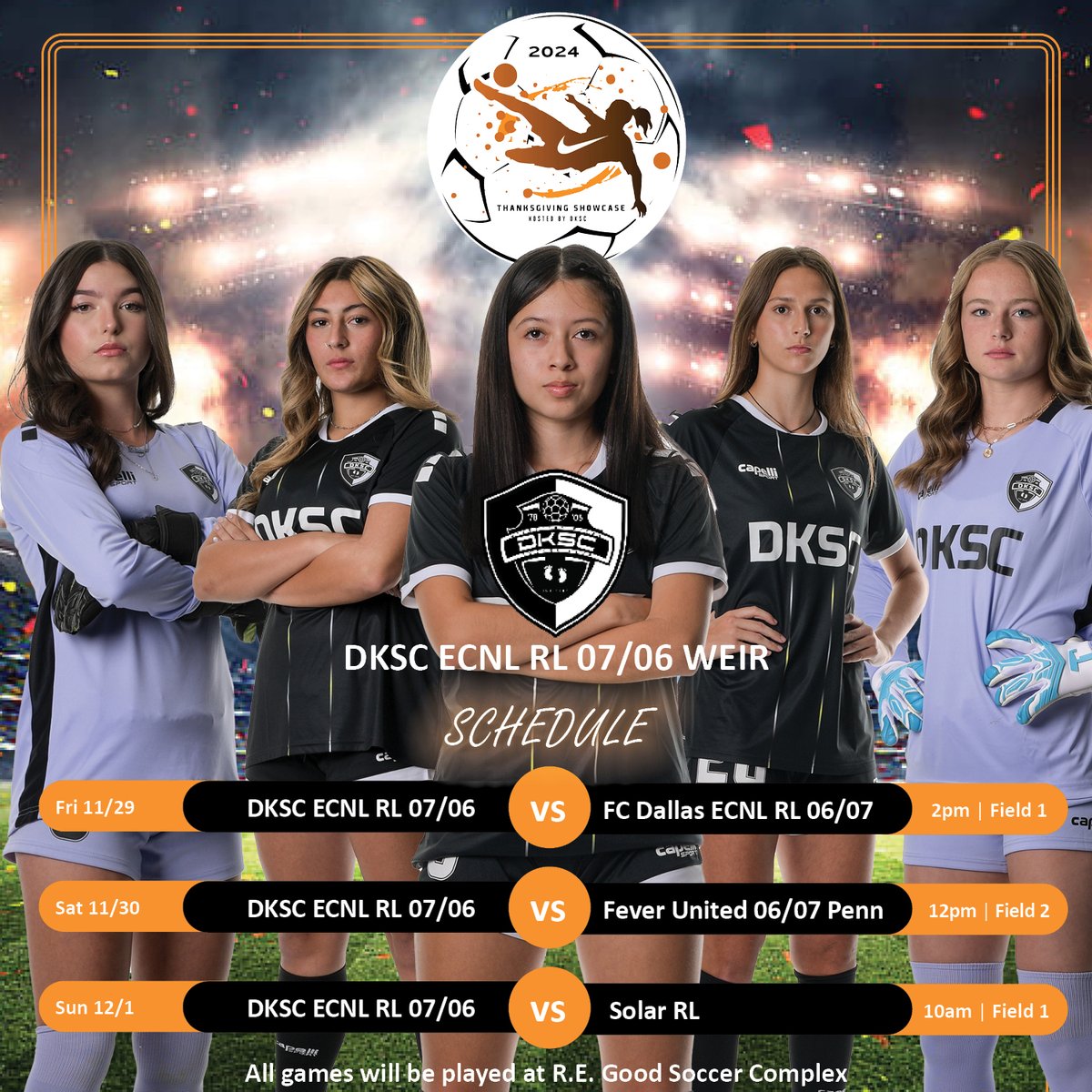 DKSC U18/U19 ECNL-RL (@dkscweir0607_rl) on Twitter photo Giving thanks for the <a href="/DKSC_official/">D'Feeters Kicks Soccer Club</a> Thanksgiving Showcase! Catch us on pitch after Turkey Day!! Schedule ⬇️ #dkscproud
<a href="/ImCollegeSoccer/">College Soccer Truth ™</a> <a href="/ImYouthSoccer/">ECNL/GA/Recruiting/College Soccer</a> <a href="/SSN_NCAASoccer/">Sidelines - College Soccer</a> <a href="/PrepSoccer/">Prep Soccer ⚽️</a> Giving thanks for the <a href="/DKSC_official/">D'Feeters Kicks Soccer Club</a> Thanksgiving Showcase! Catch us on pitch after Turkey Day!! Schedule ⬇️ #dkscproud
<a href="/ImCollegeSoccer/">College Soccer Truth ™</a> <a href="/ImYouthSoccer/">ECNL/GA/Recruiting/College Soccer</a> <a href="/SSN_NCAASoccer/">Sidelines - College Soccer</a> <a href="/PrepSoccer/">Prep Soccer ⚽️</a>