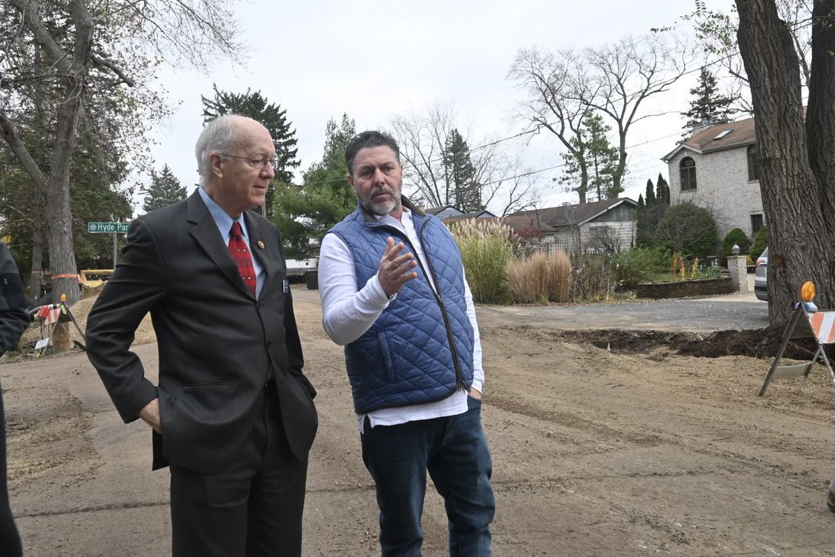 RepBillFoster's tweet photo. I was proud to help secure nearly $1 million for the Village of Holiday Hills to support its sanitary sewer extension project.

Last week, I got a firsthand look at the construction progress. https://t.co/d8tSt9zRhe