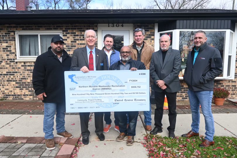 RepBillFoster's tweet photo. I was proud to help secure nearly $1 million for the Village of Holiday Hills to support its sanitary sewer extension project.

Last week, I got a firsthand look at the construction progress. https://t.co/d8tSt9zRhe