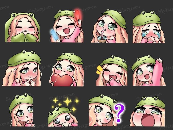 skylardesigns01's tweet image. ✨ New Frog-tastic Emotes for Sale! 🐸💖Bring the adorable vibes of Seel to your chats with these exclusive emotes! Perfect for Twitch, Discord, and more. 🎮💬
💡 DM to order yours today! Let’s make your streams extra cute and fun. #TwitchEmotes #StreamerVibes #FrogAesthetic
