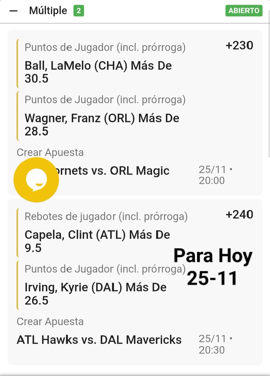 CAPODELPARLAY's tweet photo. Una buena racha empezó ayer, espero continuarla con la NBA. 
Domingo de NBA y lunes de fútbol.
¿Quieren los picks de la Champions League?
Llegando a 250 interacciones los publicó.
🏀 Aquí les dejo un par de apuestas creadas en la NBA 🏀

👇Apoyemos TODOS 👇 https://t.co/LzWQVMrwr0